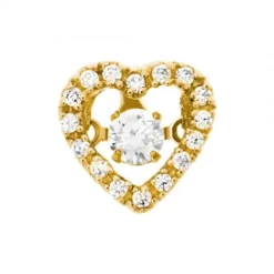 Julie Julsen (Kette mit) Herz-Dancing Stone Herz Ohrstecker - JJDER0778.3