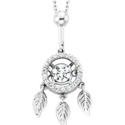 Julie Julsen Halsketten-Dancing Stone Flying Leaves Halskette - JJDNE01291.1