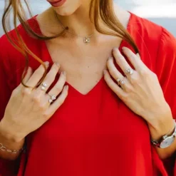 Julie Julsen Halsketten-Dancing Stone Engel Halskette - JJDNE0919.3