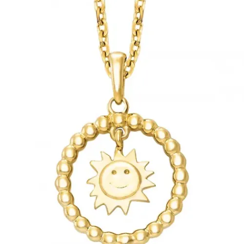Julie Julsen Halsketten-Halskette Smiling Sun - JJNE01180.3