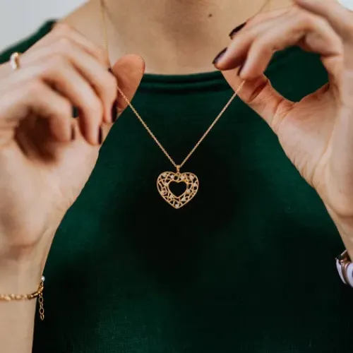 Julie Julsen (Kette mit) Herz-Herz Halskette - JJNE01267.3