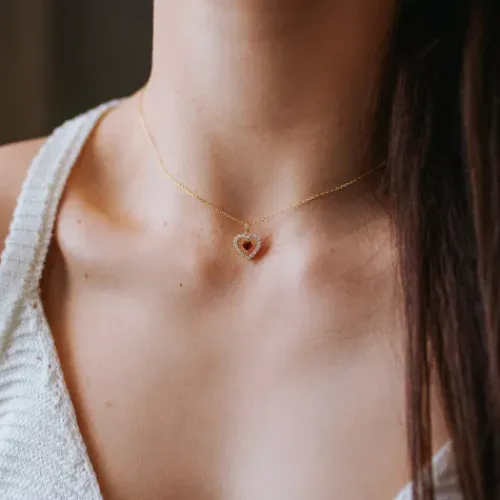 Julie Julsen (Kette mit) Herz-Herz Halskette - JJNE3100.10.3