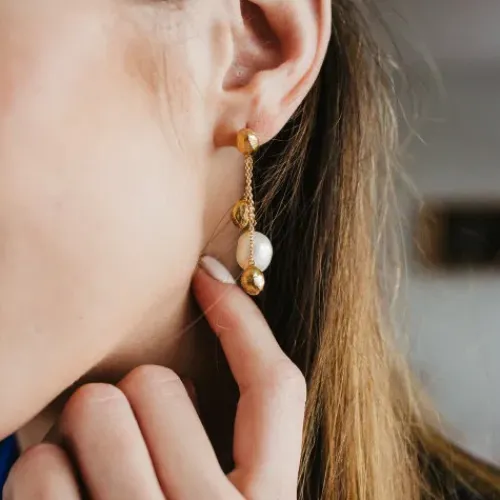 Julie Julsen Ohrringe-Ohrstecker Süsswasserperlen - JJER01116.3