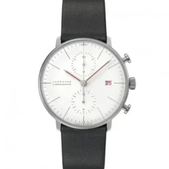 Junghans Lederarmband-max bill Chronoscope Bauhaus - 27/4303.02