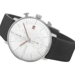Junghans Lederarmband-max bill Chronoscope Bauhaus - 27/4303.02