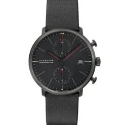 Junghans Lederarmband-max bill Chronoscope Bauhaus - 27/4409.02