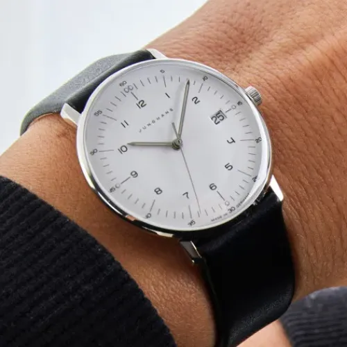 Junghans Lederarmband-max bill Damen - 47/4450.02