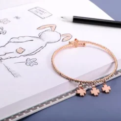 La Petite Story Armbänder-Lux Bangles 4 Leaf Clover Armreif - LPS05AQC12