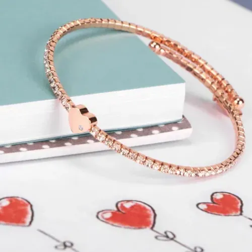 La Petite Story (Kette mit) Herz-Lux Bangles Heart Armreif - LPS05AQC03