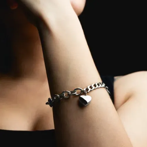 Lotus (Kette mit) Herz-Armband - LS2335-2/1