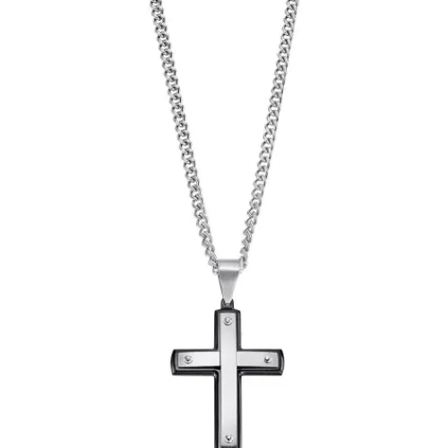 Lotus (Kette mit) Kreuz-Halskette - LS2277-1/1