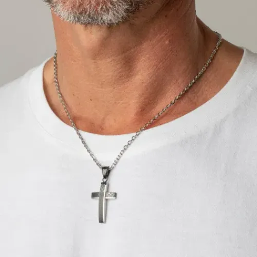 Lotus (Kette mit) Kreuz-Halskette - LS2105-1/2