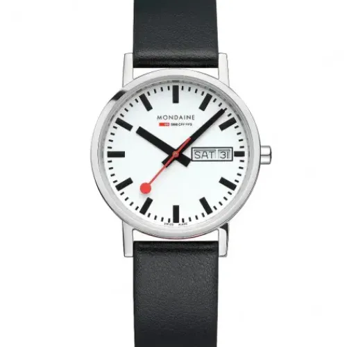 Mondaine Lederarmband-Classic 36 Day Date Vegan - A667.30314.11SBBV