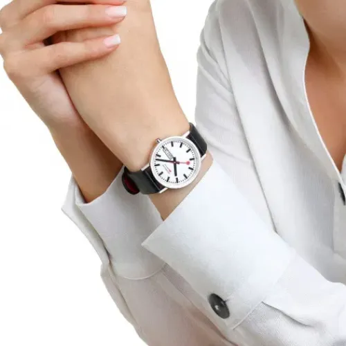 Mondaine Lederarmband-Classic 36 Day Date Vegan - A667.30314.11SBBV