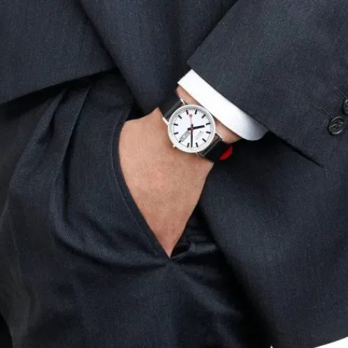 Mondaine Lederarmband-Classic 36 Day Date Vegan - A667.30314.11SBBV