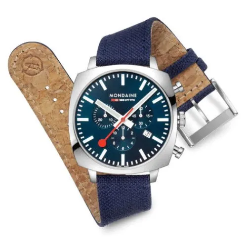 Mondaine Textilarmband (Nato)-Grand Cushion - MSL.41440.LD.SET