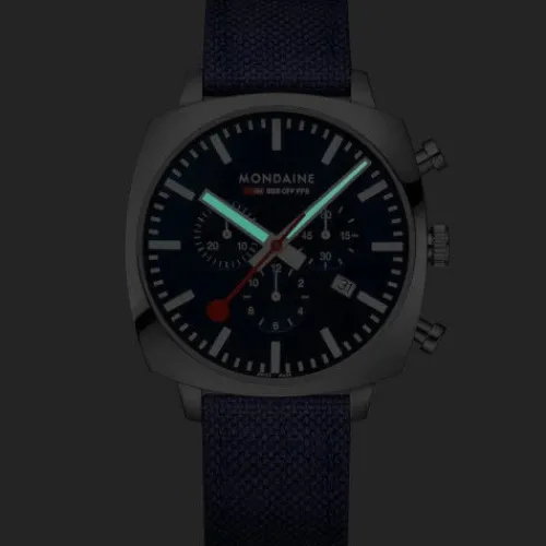 Mondaine Textilarmband (Nato)-Grand Cushion - MSL.41440.LD.SET