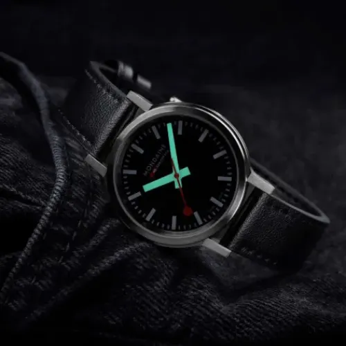 Mondaine Lederarmband-Stop2go (34 mm) Vegan - MST.34020.LBV.SET