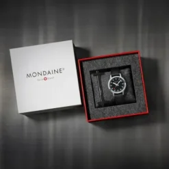 Mondaine Lederarmband-Stop2go (34 mm) Vegan - MST.34020.LBV.SET