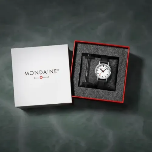 Mondaine Lederarmband-Stop2go (34 mm) Vegan - MST.3401B.LBV.SET