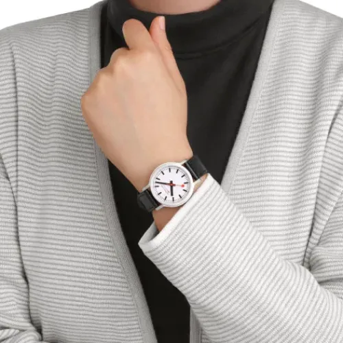 Mondaine Lederarmband-Stop2go (34 mm) Vegan - MST.3401B.LBV.SET