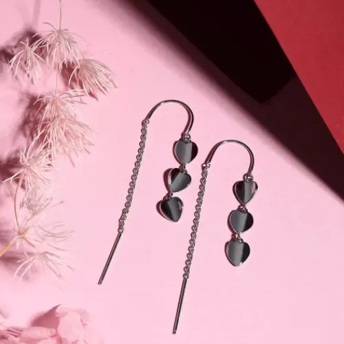 Morellato (Kette mit) Herz-Paillettes Heart Ohrringe - SAWW07