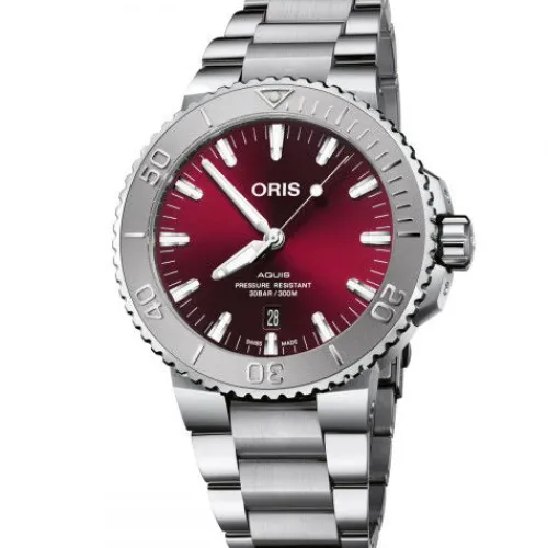 Oris Metallarmband-Aquis Date Cherry - 01 733 7730 4158-07 8 24 05PEB