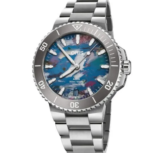 Oris Metallarmband-Aquis Date Upcycle Caliber 400 - 01 400 7790 4150-07 8 23 02PEB