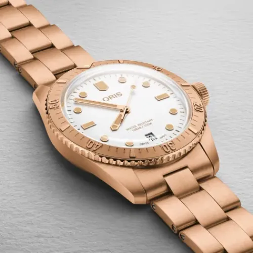 Oris Metallarmband-Divers Sixty-Five Date White Star - 01 733 7771 3151-07 8 19 15