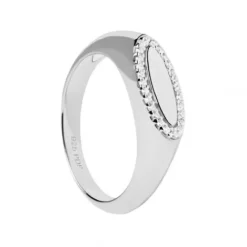 P D Paola Ringe-Lace Stamp Silver Sing - AN02-629