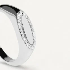 P D Paola Ringe-Lace Stamp Silver Sing - AN02-629