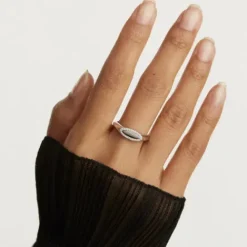 P D Paola Ringe-Lace Stamp Silver Sing - AN02-629