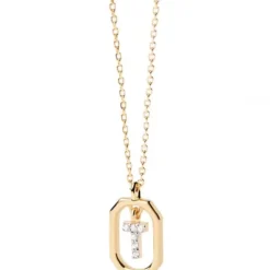 P D Paola Halsketten-Mini Letter T Halskette - CO01-531-U
