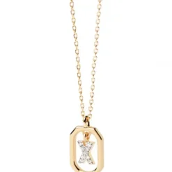 P D Paola Halsketten-Mini Letter X Halskette - CO01-535-U