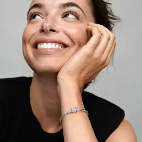 Pandora (Kette mit) Herz-Armband mit Herzverschluss - 590727CZ