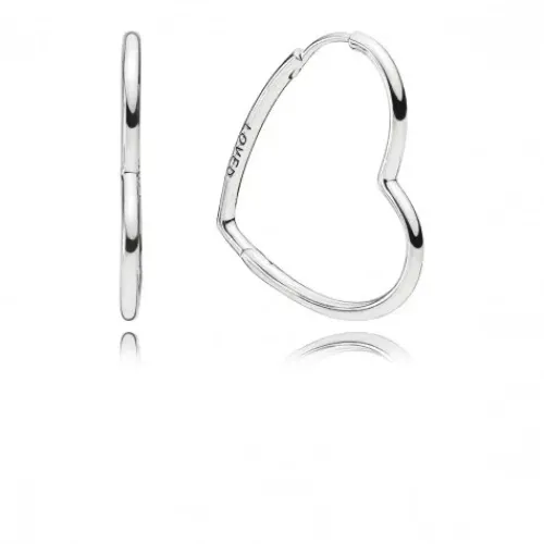 Pandora (Kette mit) Herz-Asymmetrische Herz Creolen - 297822