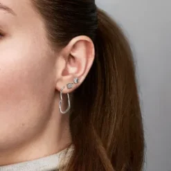 Pandora (Kette mit) Herz-Asymmetrische Herz Creolen - 297822