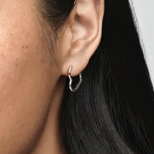 Pandora (Kette mit) Herz-Asymmetrische Herzen Ohrringe - 298307C00