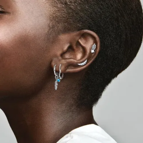 Pandora (Kette mit) Herz-Asymmetrische Herzen Ohrringe - 298307C00