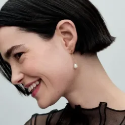 Pandora Ohrringe-Behandelte Süsswasserzuchtperlen Ohrhänger - 263313C01