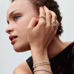 Pandora Ringe-Behandelte Süsswasserzuchtperlen & Pavé Offener Ring - 193145C01