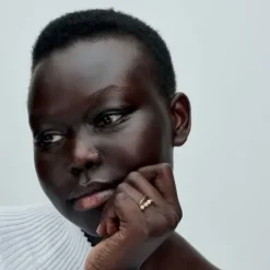 Pandora Ringe-Behandelte Süsswasserzuchtperle & Organisch geformter Doppelband Ring - 163258C01