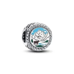 Pandora (Kette mit) Herz-Berge runde Charm - 792016CZ_E077
