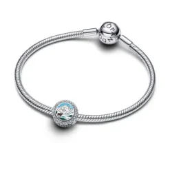 Pandora (Kette mit) Herz-Berge runde Charm - 792016CZ_E077