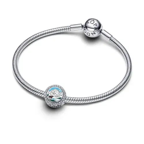 Pandora (Kette mit) Herz-Berge runde Charm - 792016CZ_E077