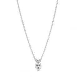 Pandora (Kette mit) Herz-Doppelherz Funkelnde Halskette - 391229C01-45