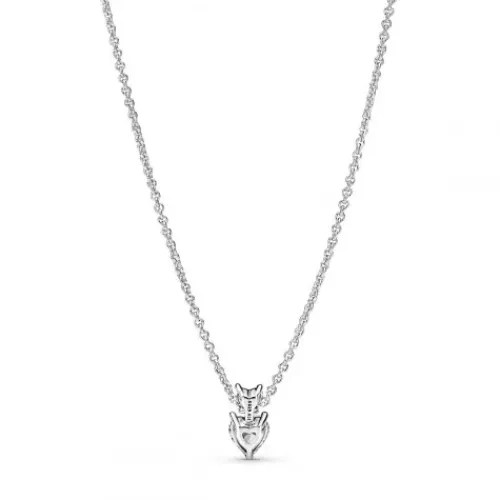 Pandora (Kette mit) Herz-Doppelherz Funkelnde Halskette - 391229C01-45