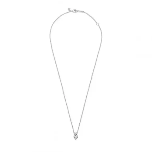 Pandora (Kette mit) Herz-Doppelherz Funkelnde Halskette - 391229C01-45