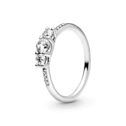 Pandora Ringe-Drei Klare Steine Ring - 196242CZ