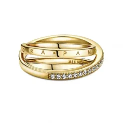 Pandora Ringe-Dreifach gekreuzter Pavé Ring - 169057C01